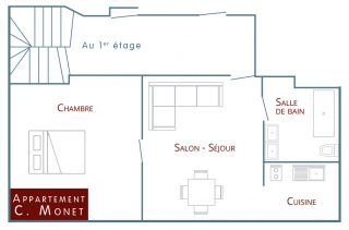 Plan de l'appartement C. Monnet