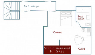 Plan du studio de vacances France Gall