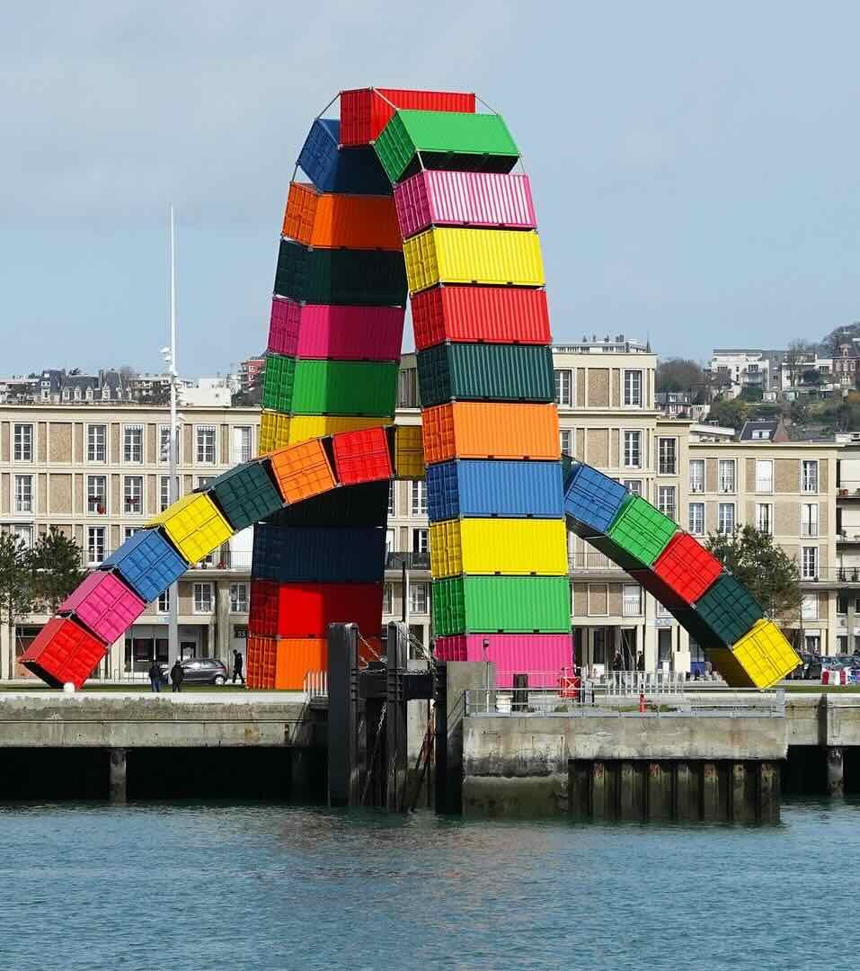 Catène de containers Le Havre